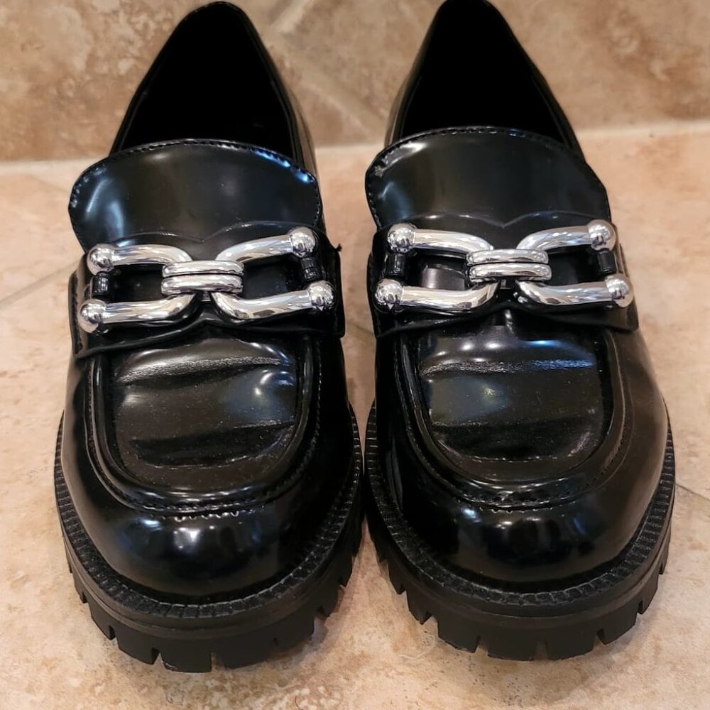 ZARA patent leather loafers